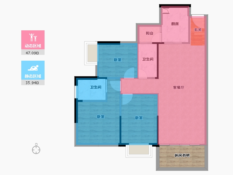 湖南省-衡阳市-珠江和院-81.17-户型库-动静分区