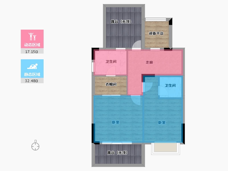 浙江省-绍兴市-阳光城檀悦-68.20-户型库-动静分区