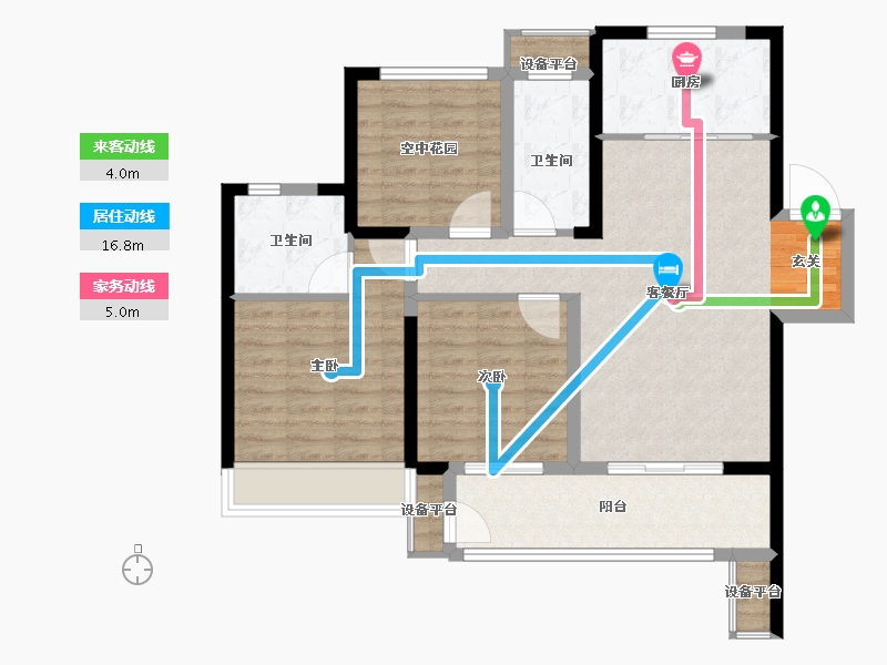 江苏省-常州市-融创滨湖御园-92.00-户型库-动静线