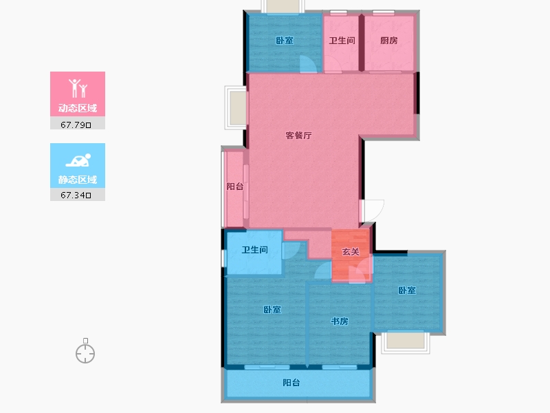 湖北省-武汉市-中建壹品澜荟-123.30-户型库-动静分区