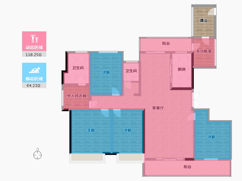 安徽省-蚌埠市-百晟澜溪小镇-170.55-户型库-动静分区