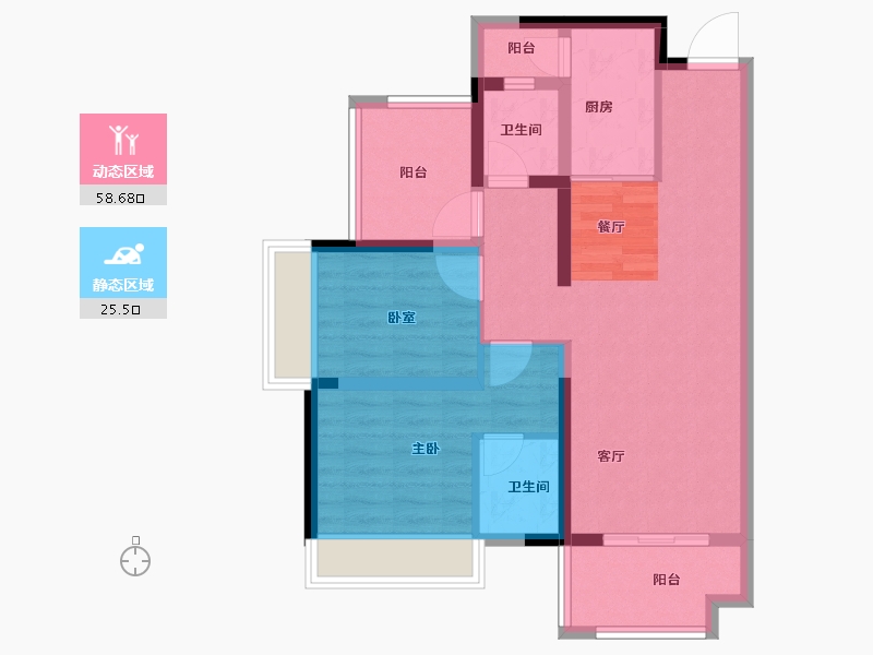 广东省-惠州市-金科颐景园-74.18-户型库-动静分区