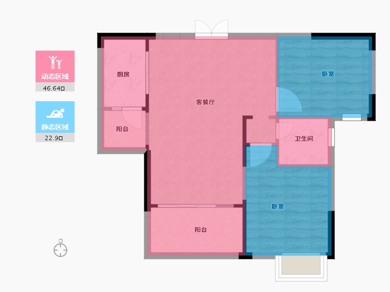 湖南省-邵阳市-东方威尼斯-63.10-户型库-动静分区