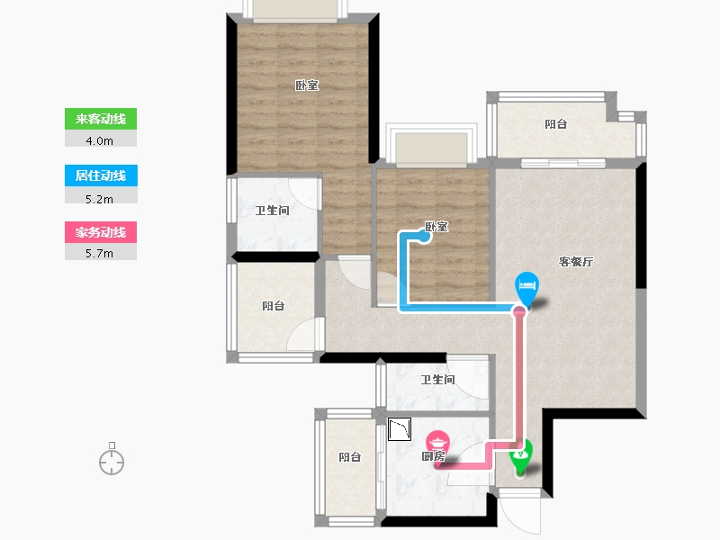 广东省-佛山市-雅居乐英伦首府-78.00-户型库-动静线