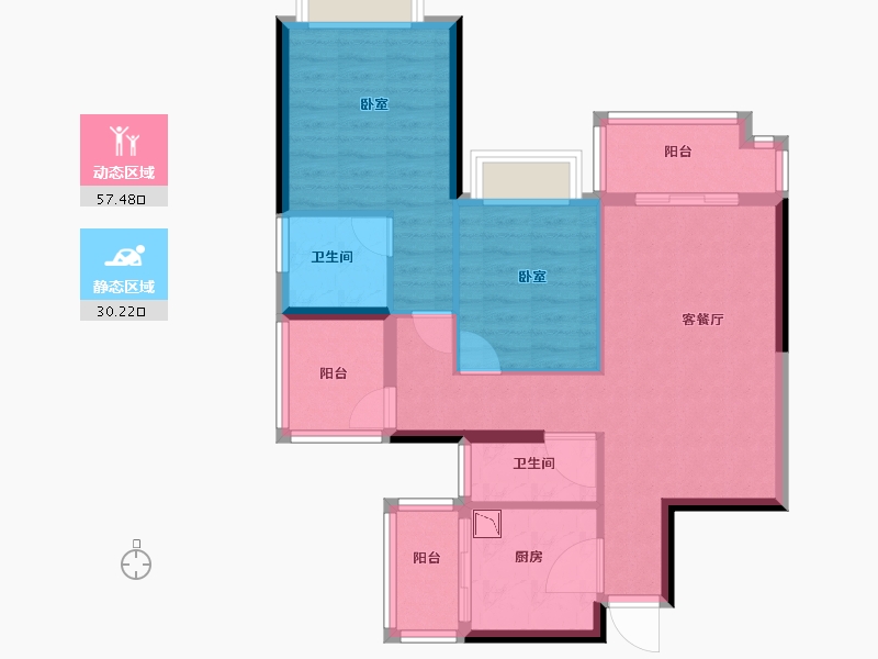 广东省-佛山市-雅居乐英伦首府-78.00-户型库-动静分区