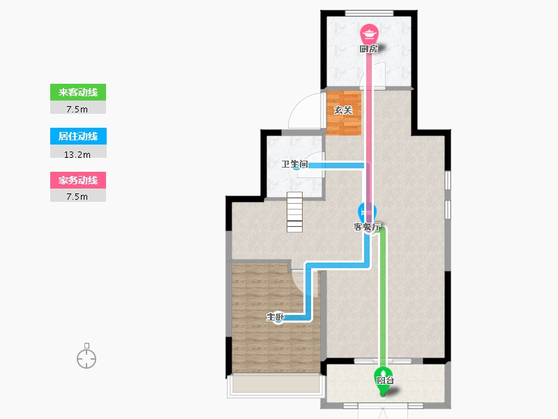 江苏省-常州市-融创滨湖御园-110.59-户型库-动静线