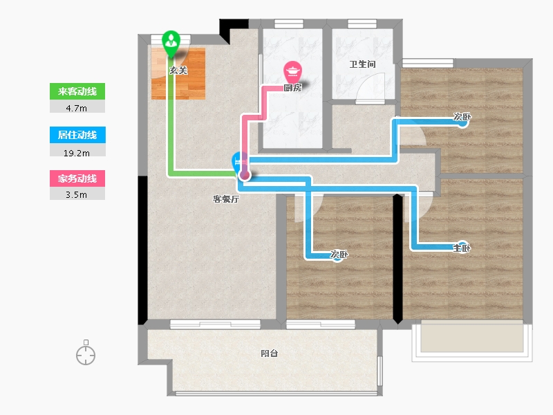 江苏省-常州市-云禧-75.99-户型库-动静线