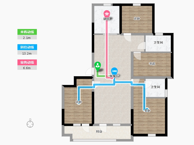 山东省-临沂市-青啤龍悦湾-113.00-户型库-动静线