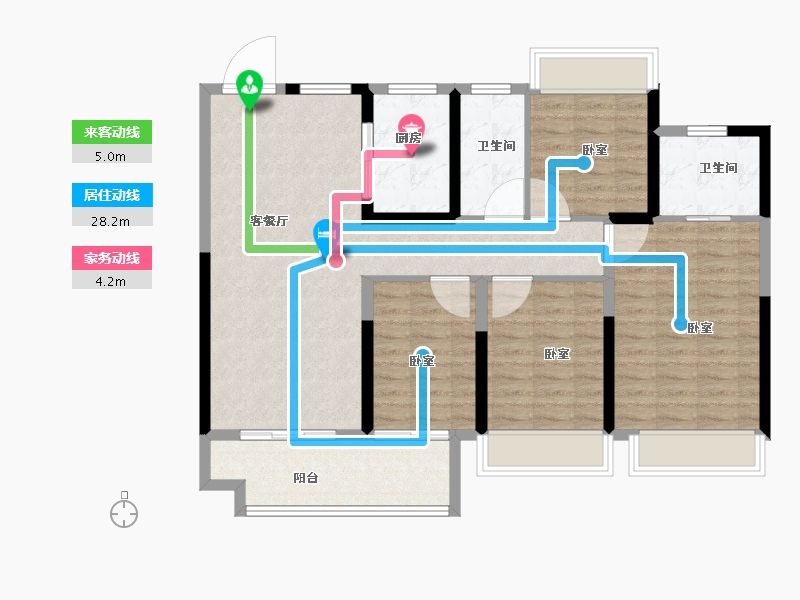 湖北省-襄阳市-中梁·天樾-101.01-户型库-动静线