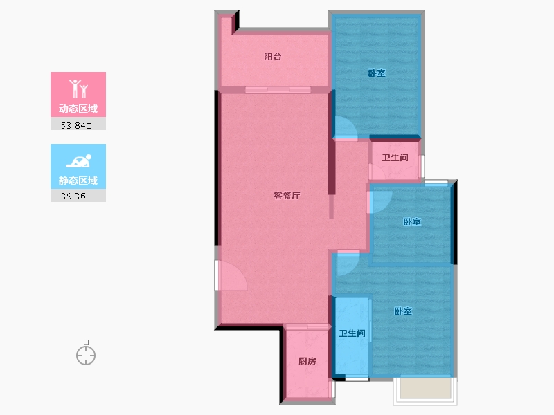 广东省-汕头市-江南星语2期-83.18-户型库-动静分区