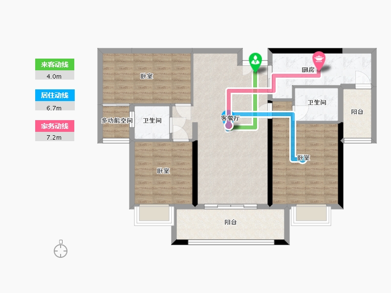 湖南省-岳阳市-友阿悦玺-94.30-户型库-动静线