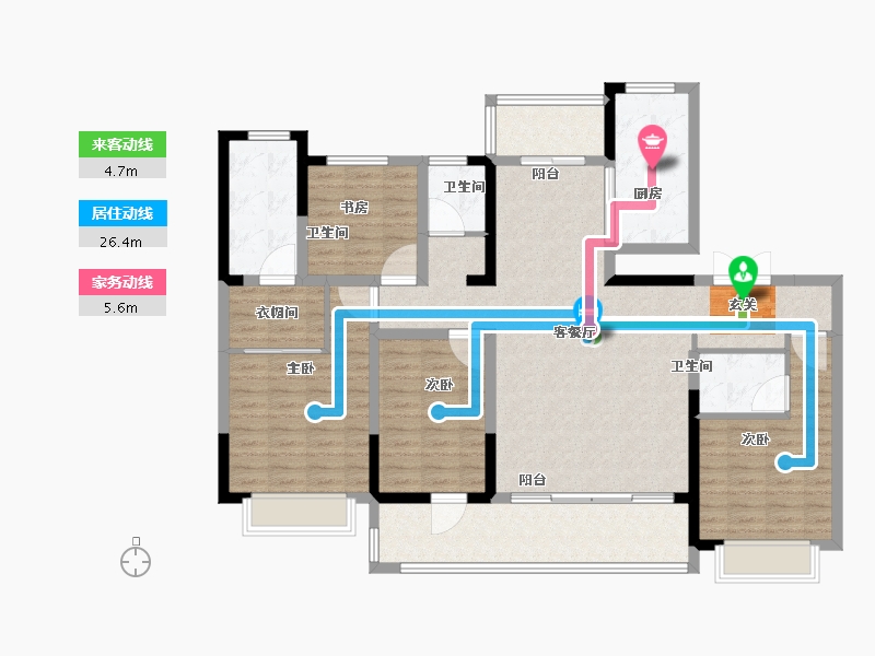 江苏省-常州市-中建朗诗熙华雅园-134.00-户型库-动静线