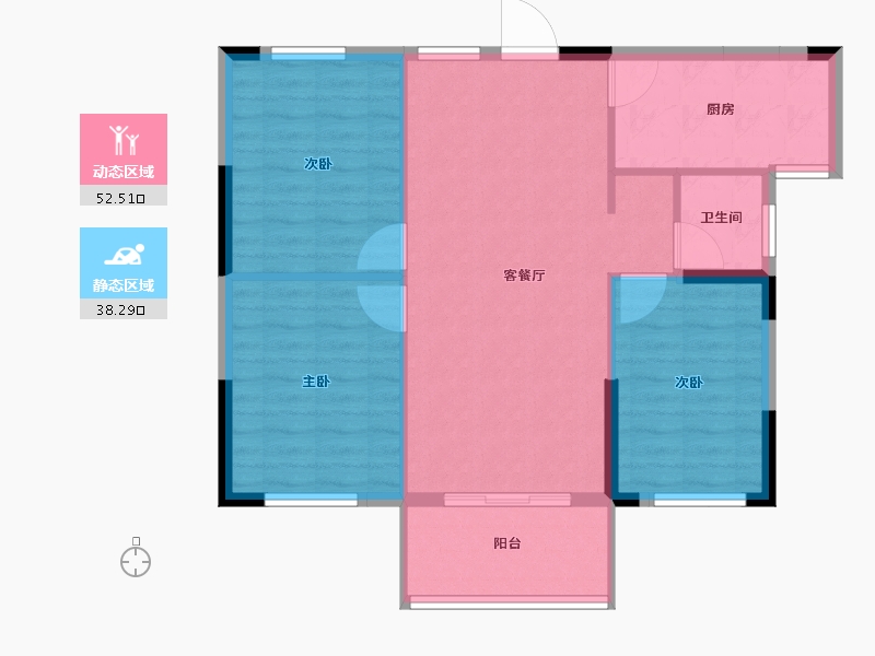 湖南省-长沙市-融信澜悦-83.00-户型库-动静分区