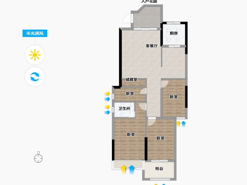 广东省-汕头市-江南星语2期-99.00-户型库-采光通风