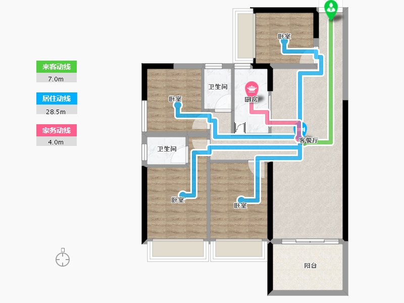 广东省-湛江市-凯旋世家-87.24-户型库-动静线