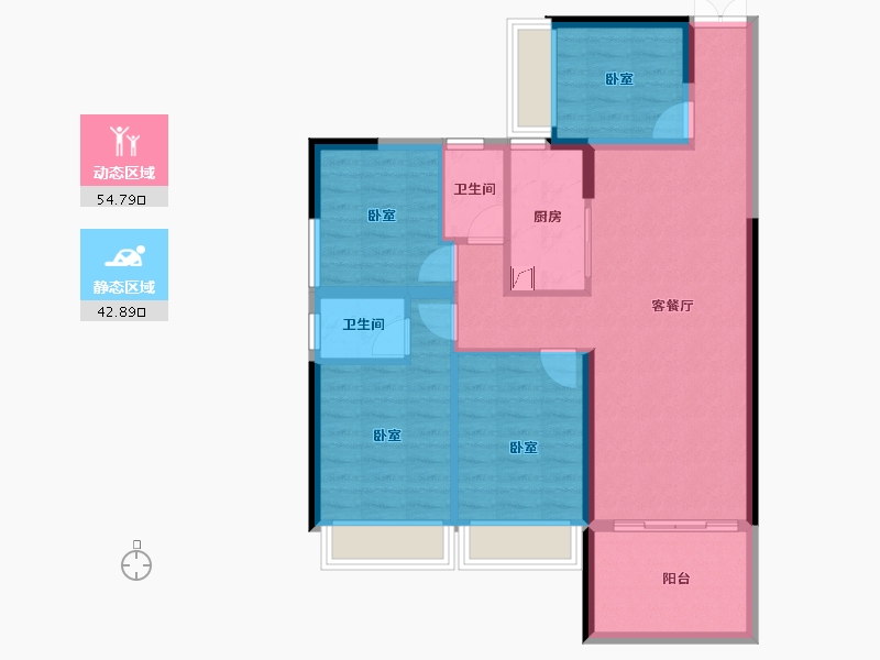 广东省-湛江市-凯旋世家-87.24-户型库-动静分区