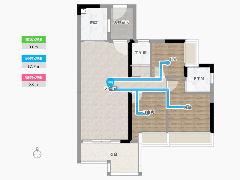 广东省-广州市-碧桂园状元府-75.64-户型库-动静线