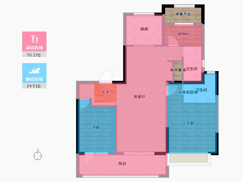 江苏省-常州市-中建朗诗熙华雅园-98.00-户型库-动静分区