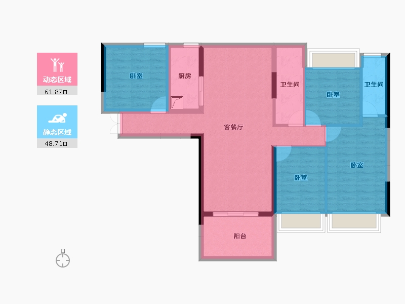 广东省-湛江市-凯旋世家-98.61-户型库-动静分区