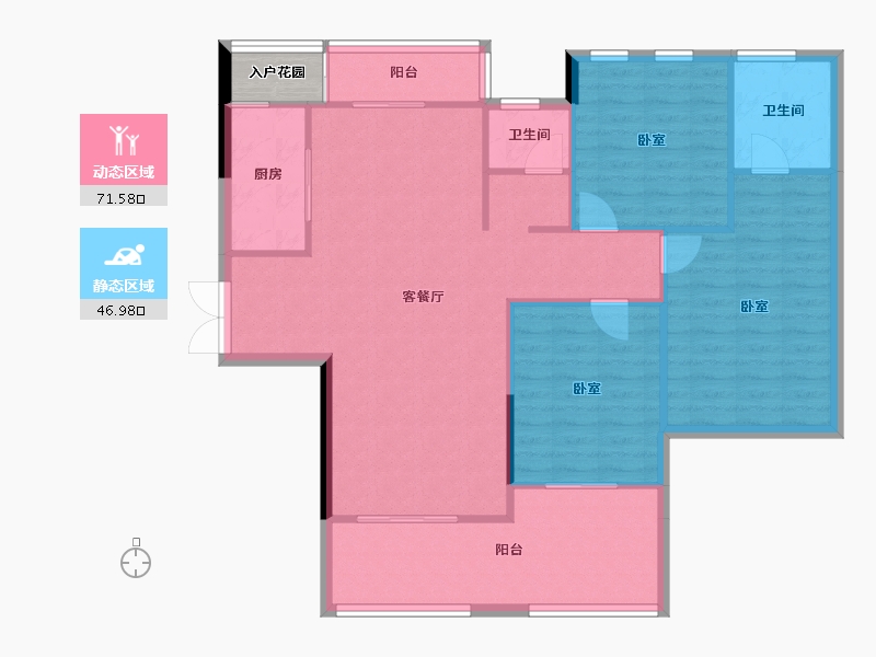 湖南省-株洲市-学府港湾二期-111.37-户型库-动静分区