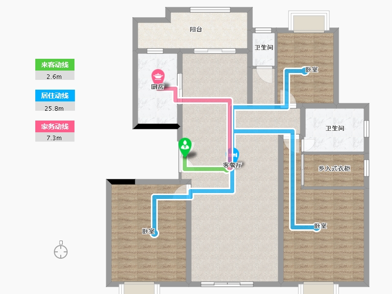 湖北省-黄冈市-伟鹏御府-127.22-户型库-动静线