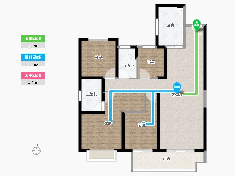 江苏省-宿迁市-新城玺樾府-114.01-户型库-动静线