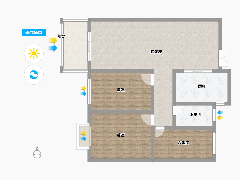 河南省-开封市-悦城壹号院-98.99-户型库-采光通风