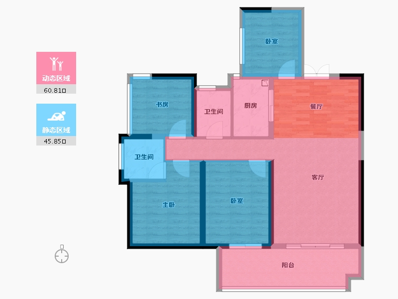 湖南省-衡阳市-金钟府-95.62-户型库-动静分区