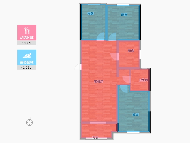 河南省-郑州市-星城国际·星悦-90.00-户型库-动静分区