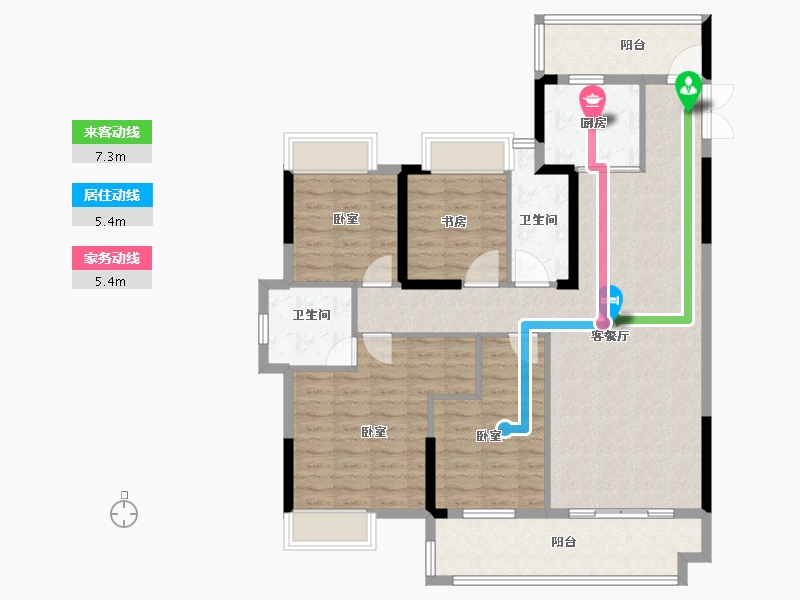 湖北省-黄冈市-中港水岸新城-116.75-户型库-动静线