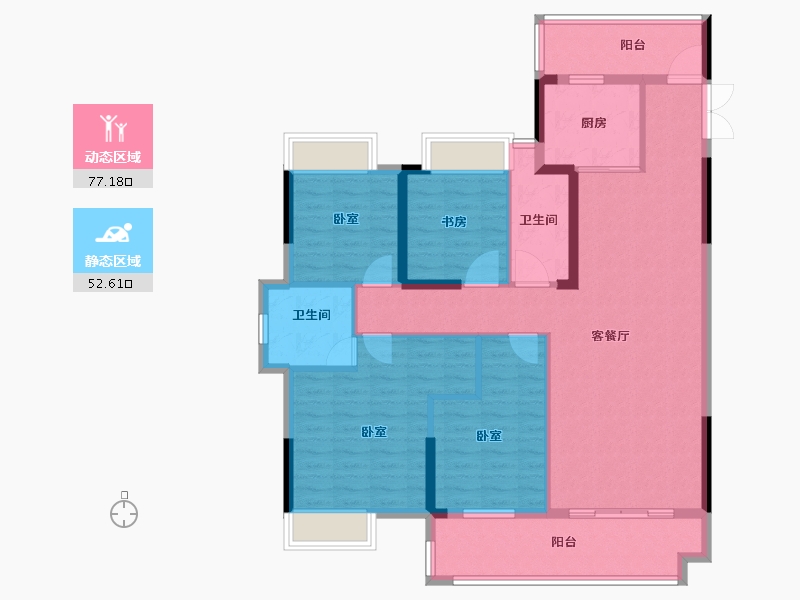 湖北省-黄冈市-中港水岸新城-116.75-户型库-动静分区