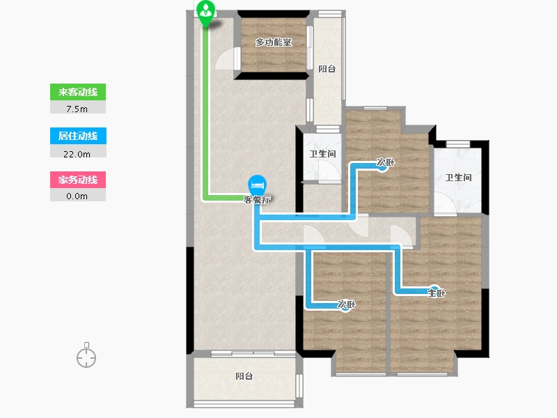 广西壮族自治区-钦州市-港泰城-95.70-户型库-动静线