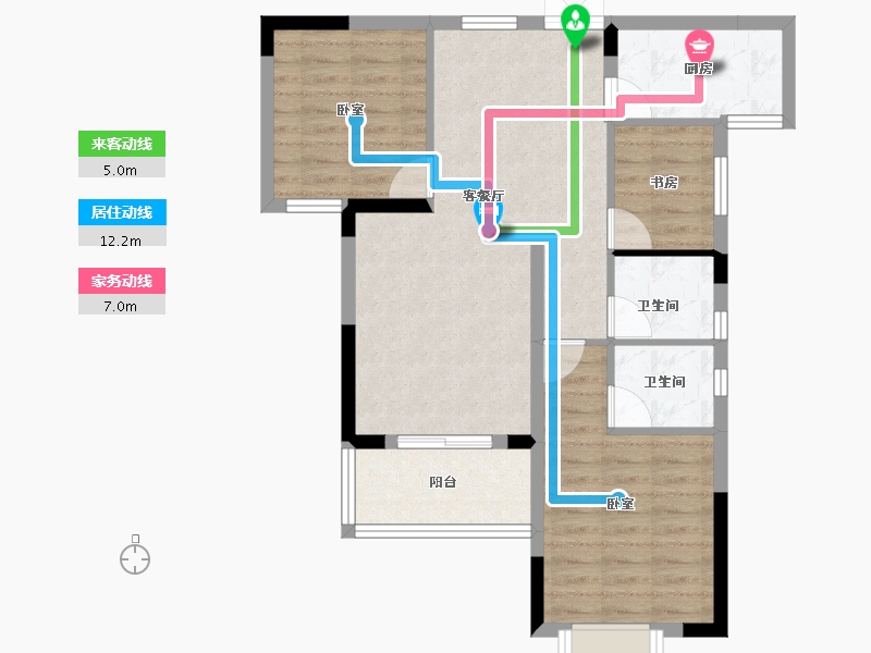 湖北省-黄冈市-红安汇景新城-74.63-户型库-动静线