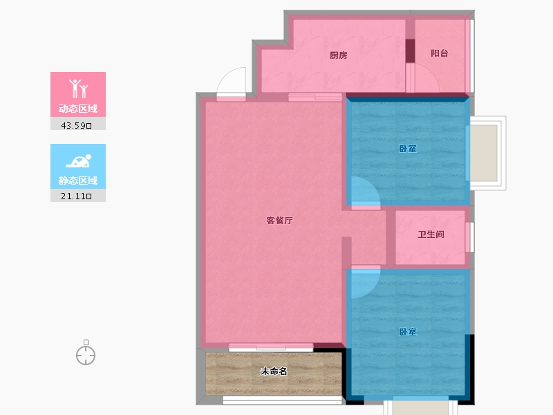 湖南省-常德市-金源国际二期-61.25-户型库-动静分区