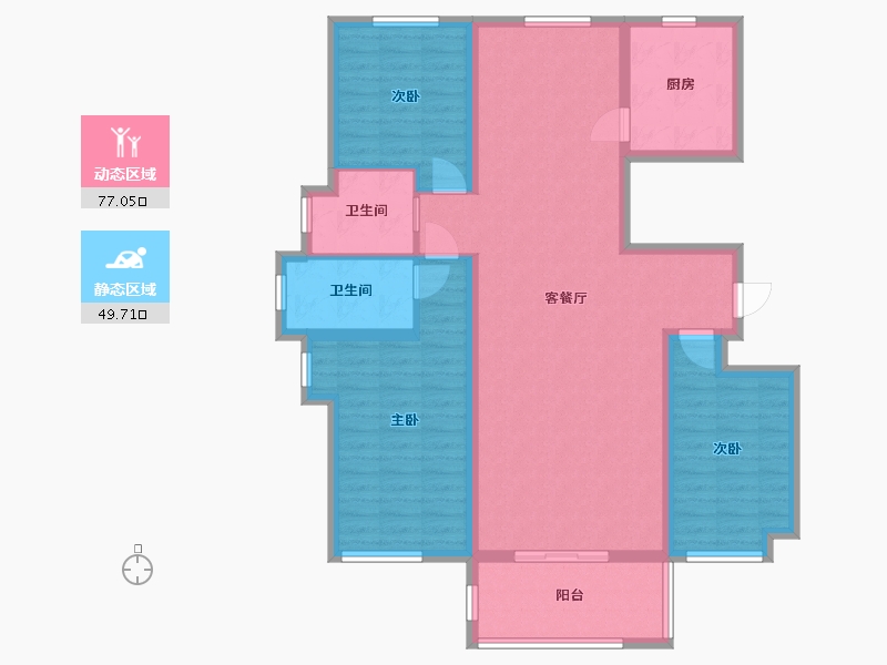 山东省-临沂市-万图·水岸经典-113.81-户型库-动静分区