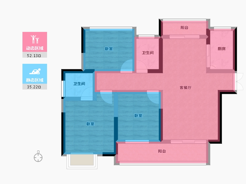 湖北省-襄阳市-襄投锦程-76.11-户型库-动静分区