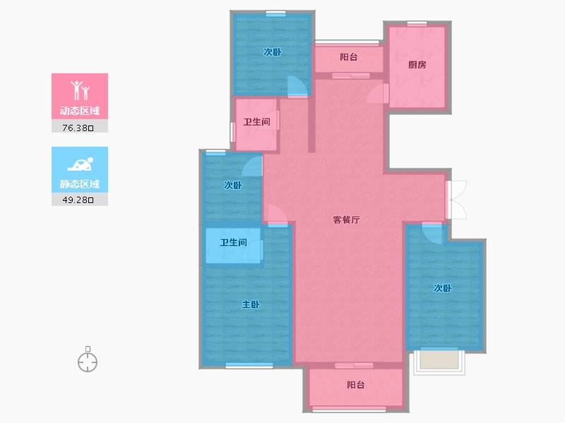 山东省-临沂市-万图·水岸经典-112.24-户型库-动静分区