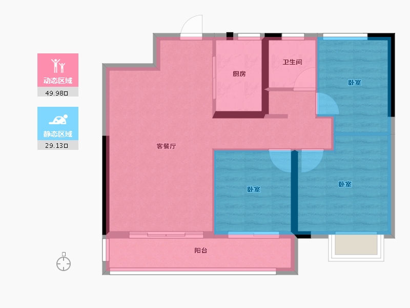 江西省-上饶市-信江·林溪府-71.00-户型库-动静分区