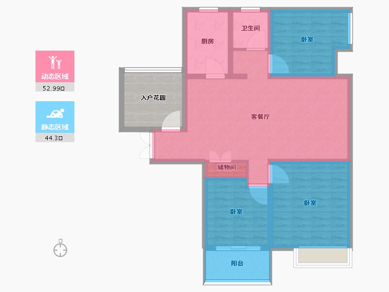 河南省-许昌市-正岩尚品园-95.01-户型库-动静分区