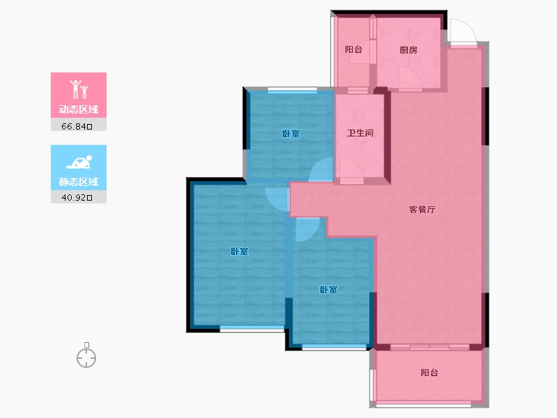 河南省-开封市-兰考恒大帝景-96.90-户型库-动静分区