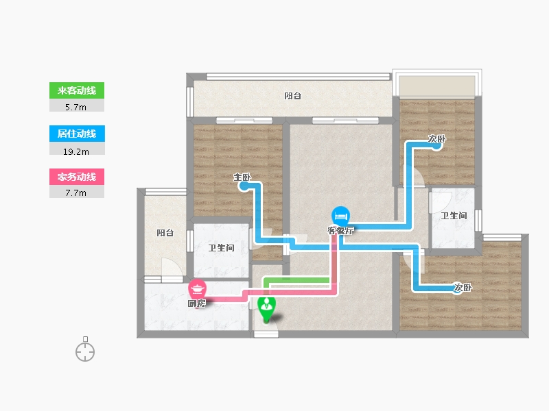 四川省-乐山市-幸福名门-100.02-户型库-动静线