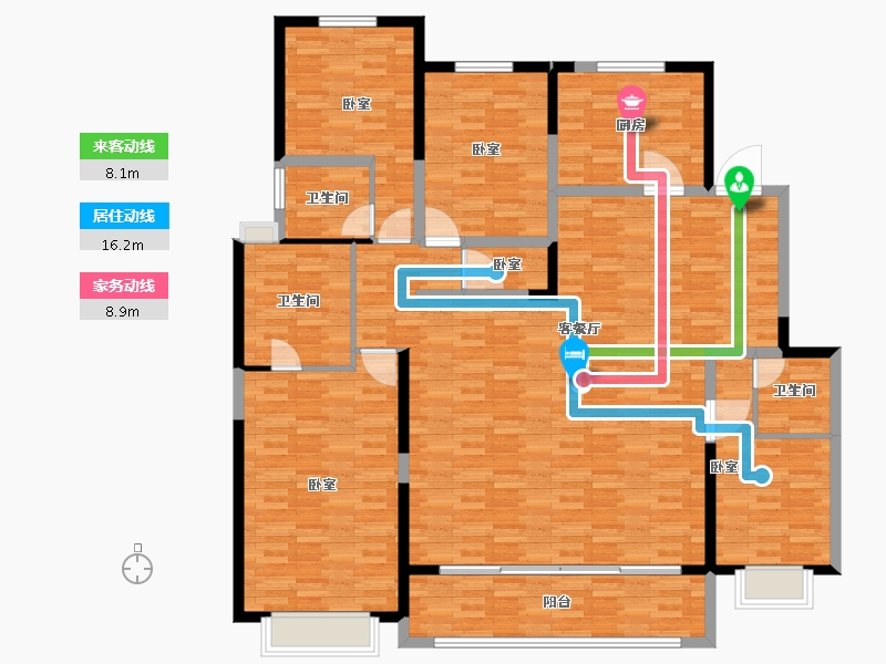 江苏省-宿迁市-新城玺樾府-170.00-户型库-动静线