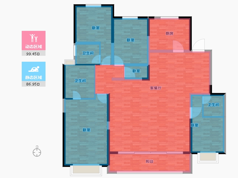 江苏省-宿迁市-新城玺樾府-170.00-户型库-动静分区