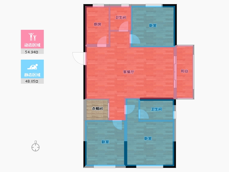 河南省-开封市-碧桂园豪园-97.00-户型库-动静分区