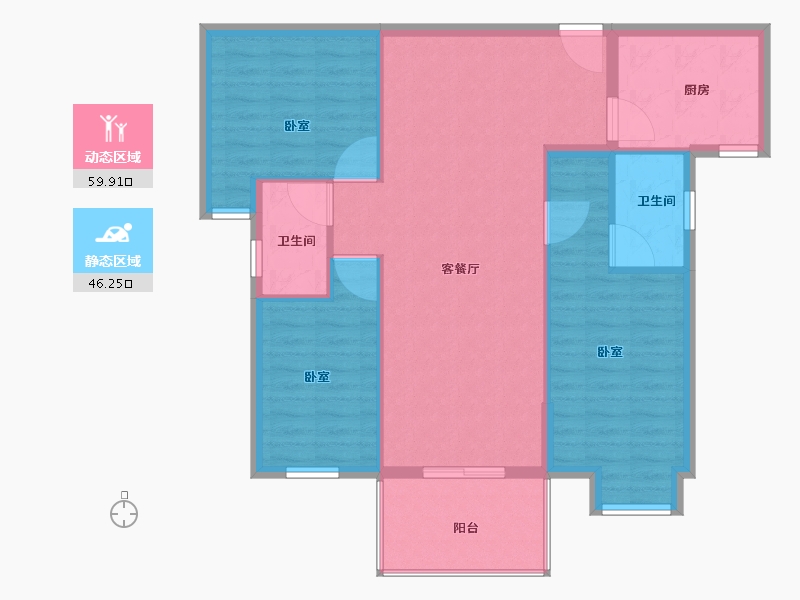 湖北省-黄冈市-锦上城-96.90-户型库-动静分区