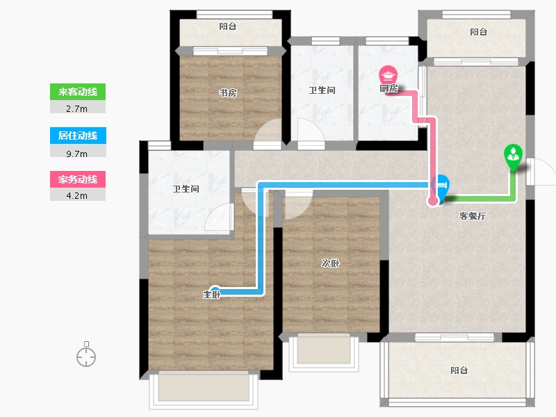 江西省-上饶市-新力新天地-91.00-户型库-动静线