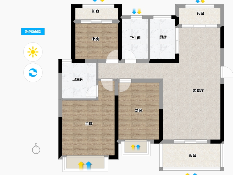 江西省-上饶市-新力新天地-91.00-户型库-采光通风