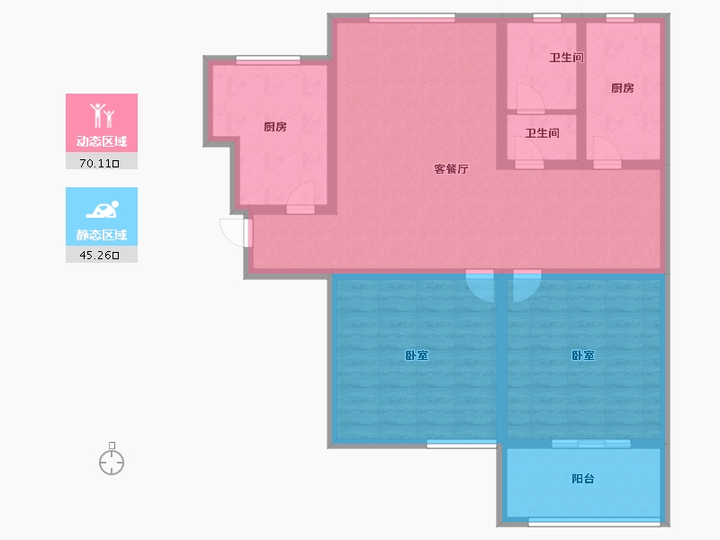 山东省-济宁市-龙翔御书坊-103.00-户型库-动静分区