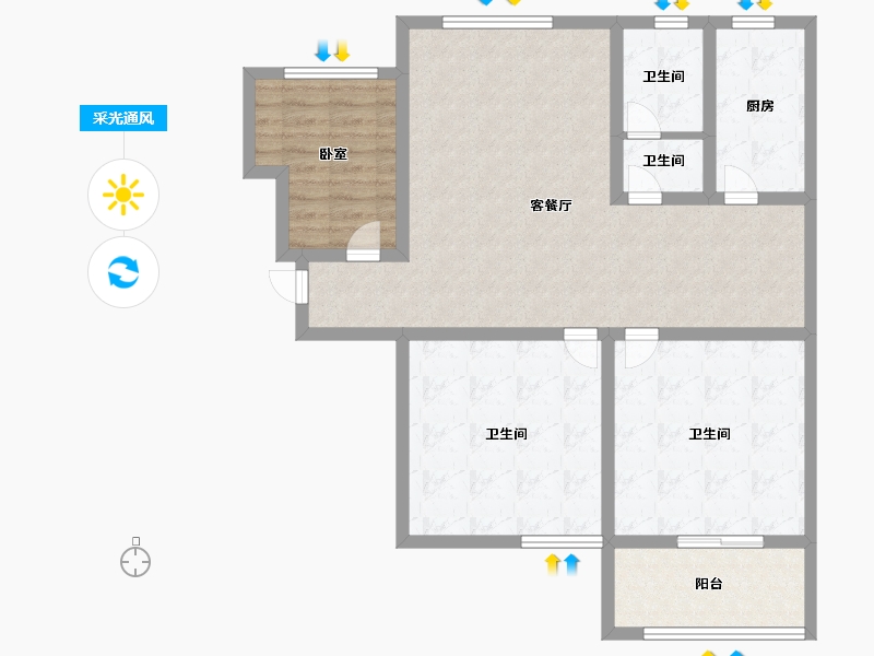 山东省-济宁市-龙翔御书坊-97.99-户型库-采光通风