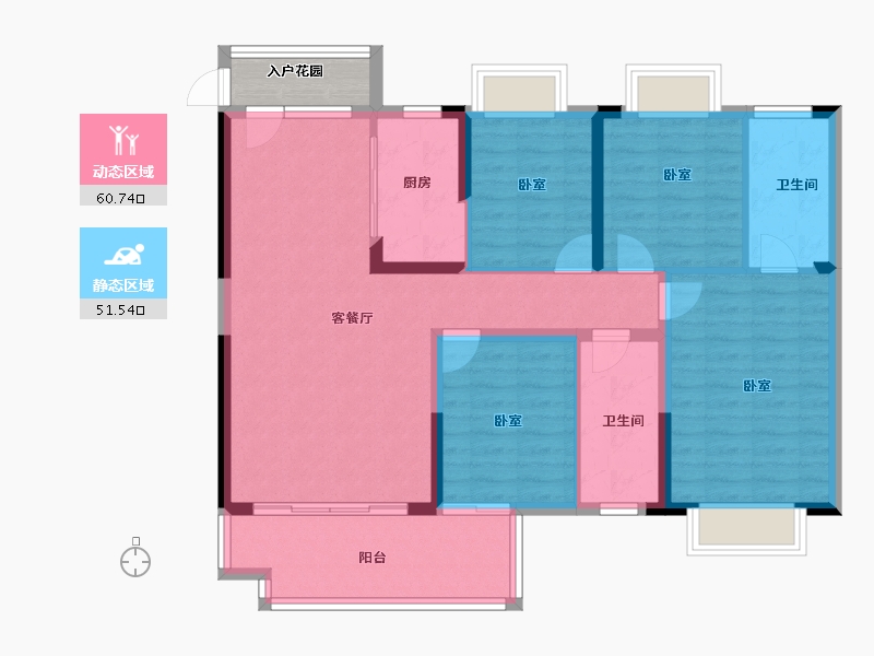 江西省-上饶市-万年·华泽城-104.00-户型库-动静分区